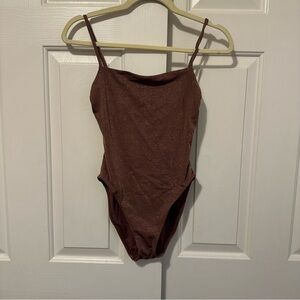 NWT $210 Sz 6 Small Vitamin A Jenna Supernatural Metallic  One Piece Mauve